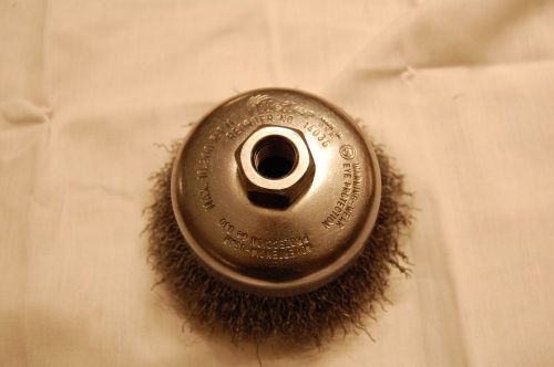 Weiler 4&#034; Wire Crimped Cup Brush USA 10,200 RPM&#039;s
