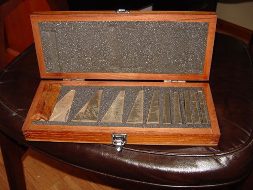 12 piece angle block set in wood case