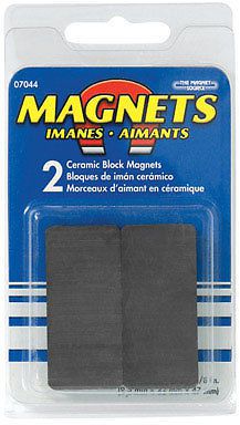 Master Magnetics Ceramic Block Magnets Pk/2  #07044 NEW