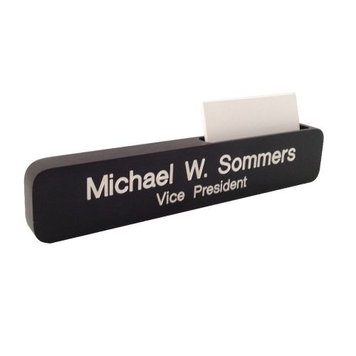 Desk Name Plate with Card Holder