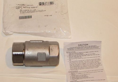 Apollo ball cone spring check valve, 1 in., fnpt  p/n: 6210501 for sale