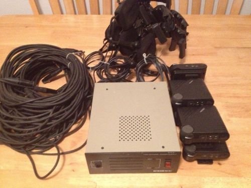 Telex PS-2L Two Channel Power Supply,5 PH-1 head sets,5 BP-1 Belt Packs+ cables