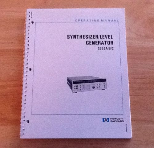 Synthesizer/Level Generator 3336A/B/C Operating Manual