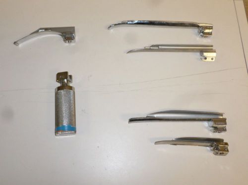 Laryngoscope w/ 5 Blades MAC 2 MIL 2, 3 WIS 1.5, 3