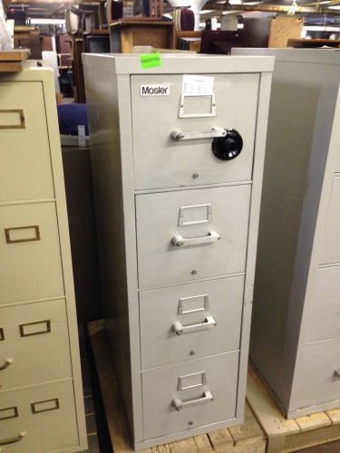 4 DRAWER LETTER SIZE FIRE PROOF FILE CABINET by MOSLER RATING 350-1HR