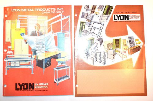 Lyon metal products catalog  nos 100-f 1978 &amp; 355-f 1979 rr584 storage shelving for sale