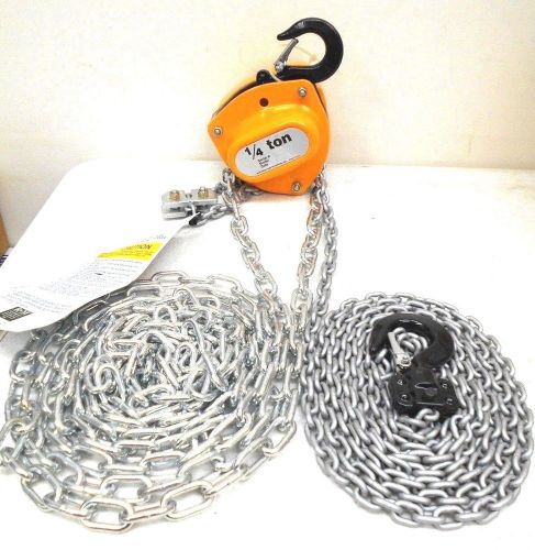 Chain hoist, 1/4 ton, manual, with 10 ft. chain fall for sale