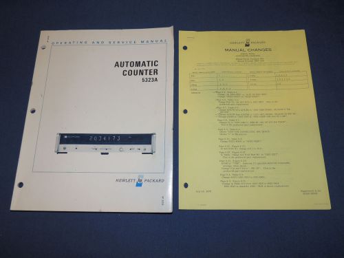 HP AUTOMATIC COUNTER 5323A  OPERATING AND SERVICE MANUAL