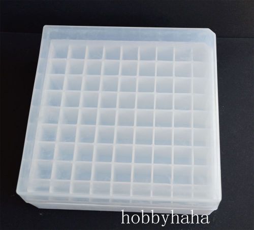 New  white 1.8 ml microliter pipettor tips rack holder box case 81 holes for lab for sale