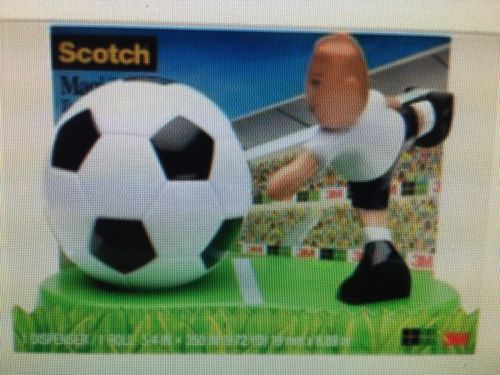 NEW Scotch Magic Tape Dispenser Soccer (C35-Soccer) Futbol! Great Coaches Gift!