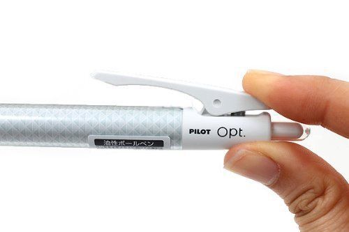 Pilot Opt Ballpoint Pen - 0.7 mm - Cut Glass (White) Body