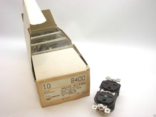 Box 9 arrow-hart 8400 hospital grade receptacles nema 6-15r 250v 15a brown b97 for sale