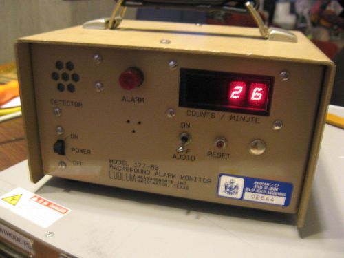 LUDLUM RADIATION DETECTOR 177-63, GEIGER counter/background alarm monitor