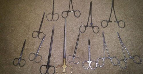 MILTEX SCISSORS MIXED LOT OF 12 STAINLESS