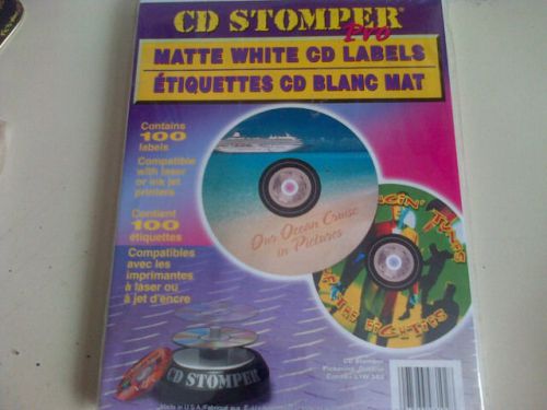 100 CD STOMPER  CD MATTE WHITE LABELS