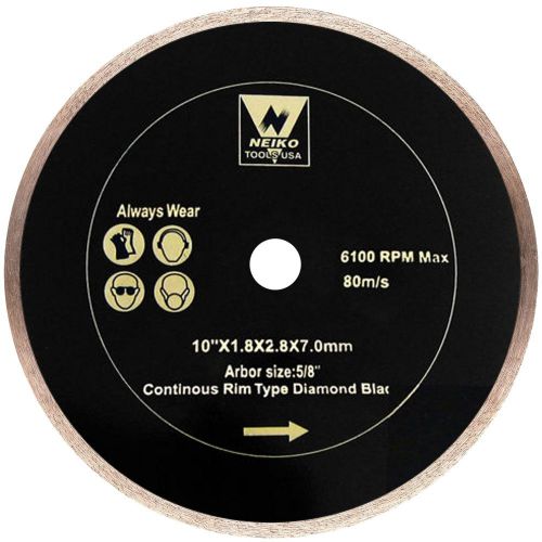 10 in diamond blade, wet, continuous rim/sinter, general purpose saw blade for sale
