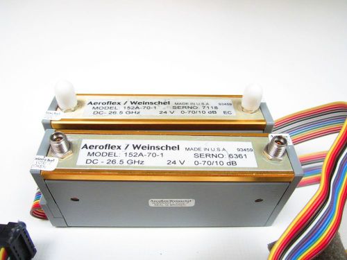Aeroflex Weinschel 152A-70-1 attenuator set X 2 untested sold as is