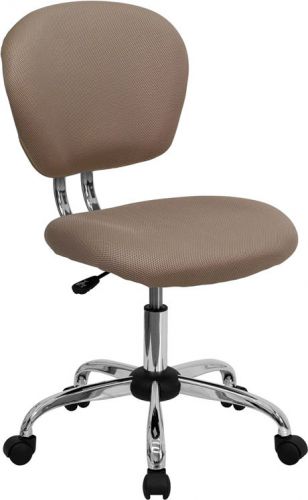 Mid-Back Coffee Brown Mesh Task Chair with Chrome Base (MF-H-2376-F-COF-GG)