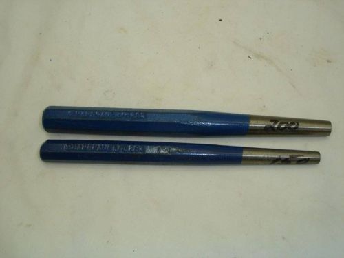 Lot of 2 Hargrave Punch Chisels Stone Cement Mason Cold Chisel NOS