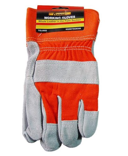 -NEW- Forge TGL0002 Leather Palm Work Gloves - 10 Pack - Closeout Sale