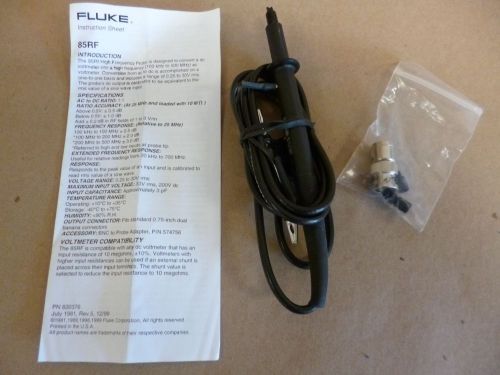 Fluke 85 rf high frequency probe (100khz to 500mhz) new no box , 85rf probe for sale