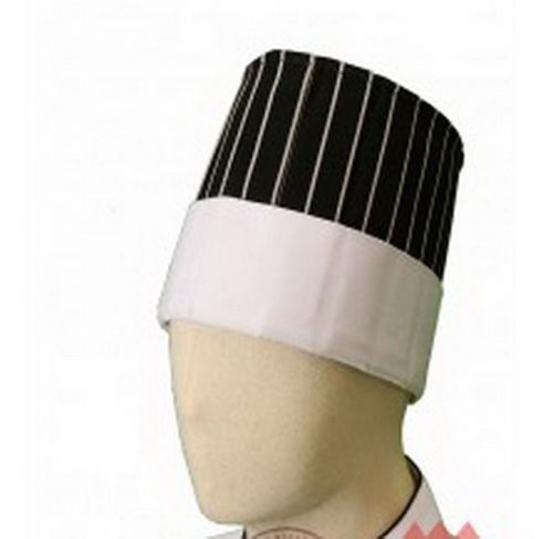 Chef hat tall stripe white &amp; black # chcy11-1 , 1 pcs for sale
