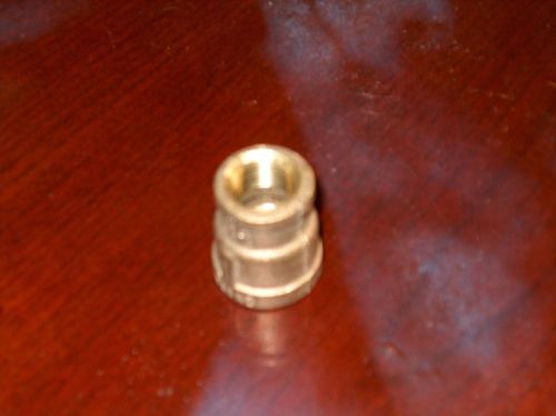 Pipe fitting connector - brass 1/2&#034; diameter npt female to 3/8&#034; female coupler s for sale