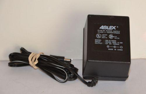 ABLEX Plug-In Power Supply Class 2 transformer 138-12-1000D