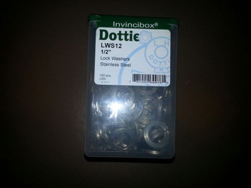 DOTTIE LWS12 1/2&#034; LOCK WASHERS STAINLESS STEEL = 100 Pack