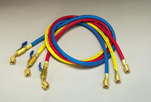 Yellow Jacket 29985 PLUS II Ball Valve Charging Hoses Pack Of 3 New