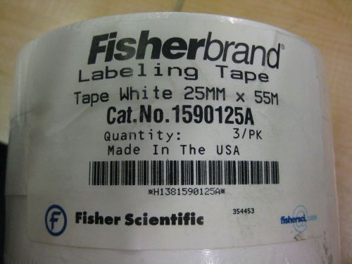 Fisherbrand Labeling Tape, White, 3/PK