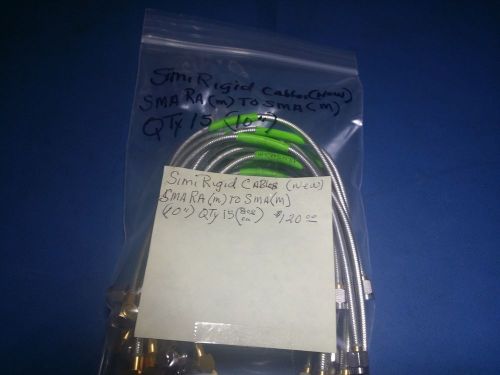 Semi Rigid Cables SMA RA(M) to SMA RA (M) 10&#034; Lot of 15  new