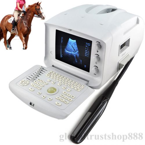 CE Portable Vet Veterinary Ultrasound Scanner Machine + Rectal Probe External 3D