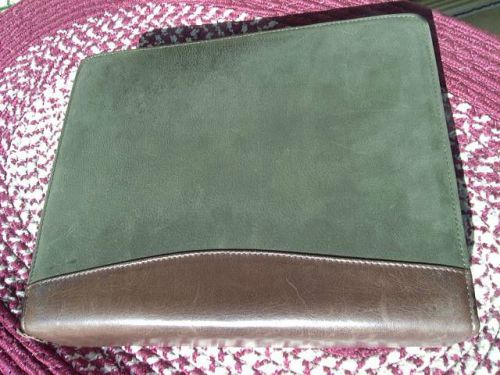 Brown &amp; Green Leather Classic Size, 1 1/2&#034; Rings Franklin Covey Planner Binder