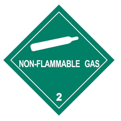 One roll non-flammable gas label d.o.t. 4&#034; x 4&#034; 500/roll for sale