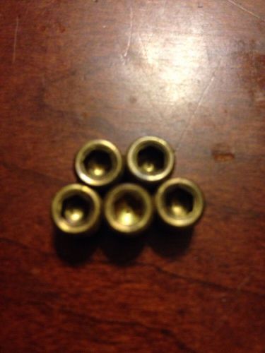 Set Of 5 1/16-27 Brass Pipe Plugs