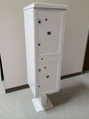 Outdoor parcel locker w/pedestal - 2 compartments for sale