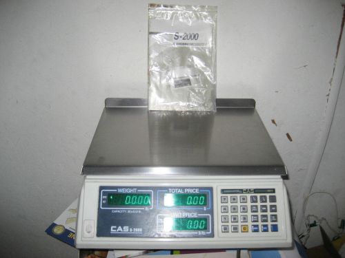 30 lb x 0.01 lb cas s2000 price computing retail scale with lcd display for sale