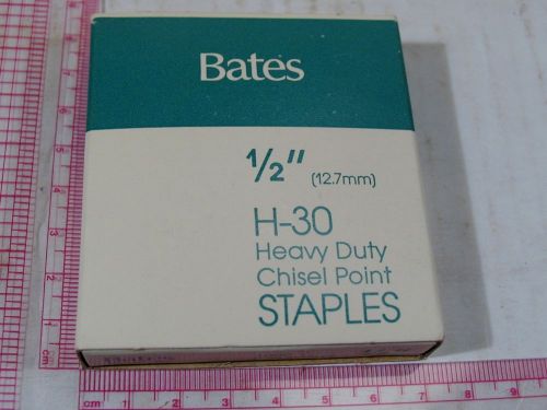 Box of 1000 BATES H_30 Staples 1/2&#034; long HD Chisel Point