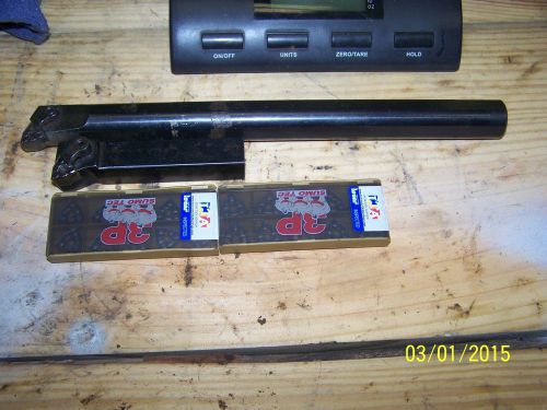 Valenite 1&#034; x 12&#034; Bore Bar S16T-MWLNR-4 TURNING TOOL AND 2 PACKS OF ISCAR INSERT