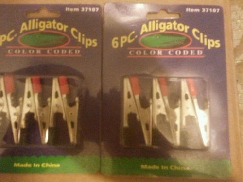 12 pc Alligator Clips color coded New in pkg