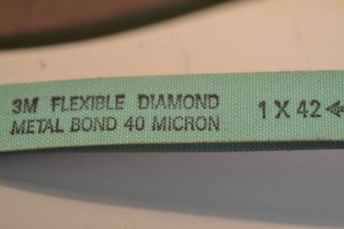 2 nos 1&#034;x42&#034; 3m flexible diamond metal bond belts 40 &amp; 74 micron (wr.8.b.c.5) for sale