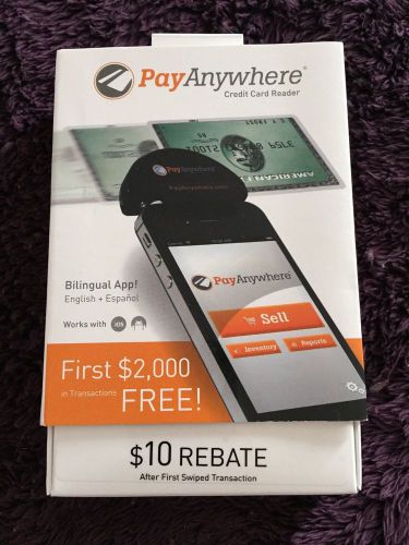 BRAND NEW PayAnywhere Mobile Credit Card Reader - Retail Packaging - Black