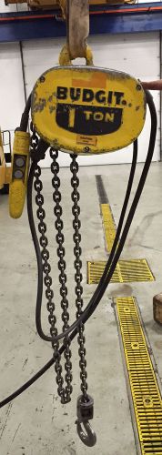 Budgit 1 ton electric chain hoist 208v 3 phase for sale