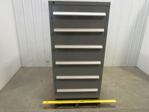 6-drawer industrial parts tool storage shop cabinet 30x59x28&#034; gray for sale