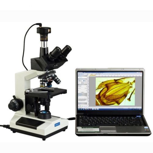 Omax 40x-2500x led biological compound trinocular microscope+5mp digital camera for sale