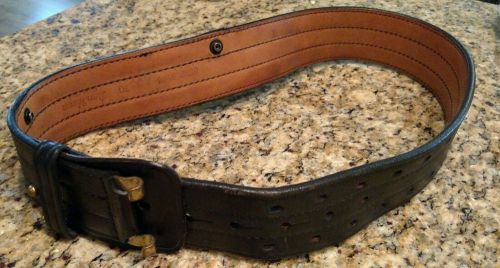 Don hume black leather  duty belt sz 30 police usbp b 103 nice! for sale