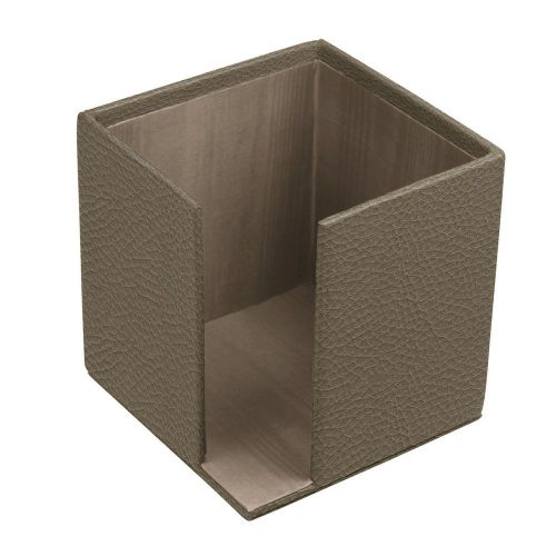 LUCRIN - Paper holder - Granulated Cow Leather - Dark taupe