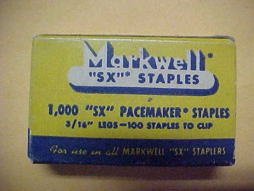 BOX OF MARKWELL STAPLES - 1949