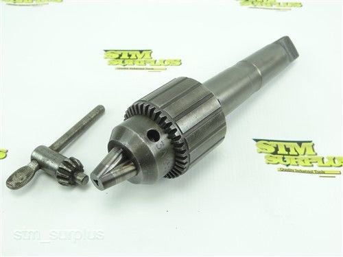 Jacobs no 3a drill chuck 5/8&#034; capacity w/ 4mt shank + key for sale
